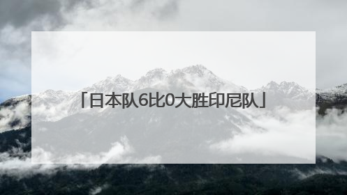 日本队6比0大胜印尼队