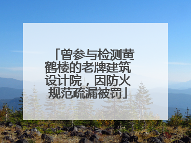 曾参与检测黄鹤楼的老牌建筑设计院，因防火规范疏漏被罚