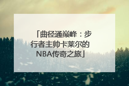 曲径通巅峰：步行者主帅卡莱尔的NBA传奇之旅