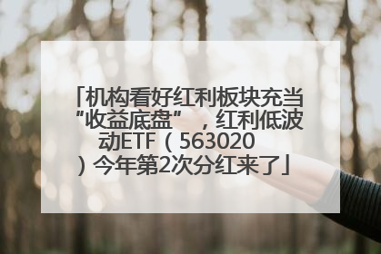 机构看好红利板块充当“收益底盘”，红利低波动ETF（563020）今年第2次分红来了
