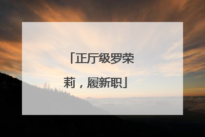 正厅级罗荣莉，履新职