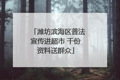 潍坊滨海区普法宣传进超市 千份资料送群众