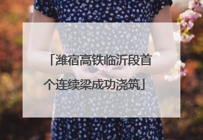 潍宿高铁临沂段首个连续梁成功浇筑