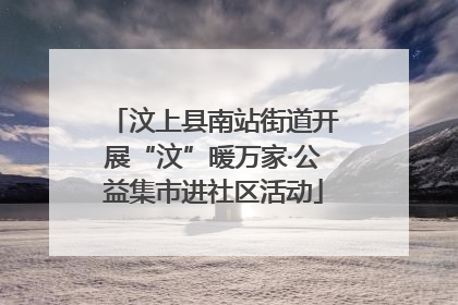汶上县南站街道开展“汶”暖万家·公益集市进社区活动