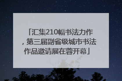 汇集210幅书法力作，第三届副省级城市书法作品邀请展在蓉开幕