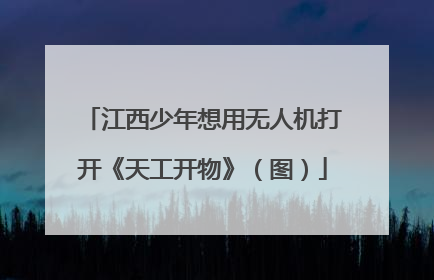 江西少年想用无人机打开《天工开物》（图）