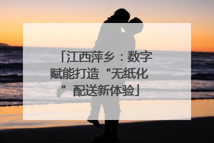 江西萍乡：数字赋能打造“无纸化”配送新体验