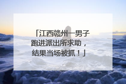 江西赣州一男子跑进派出所求助，结果当场被抓！