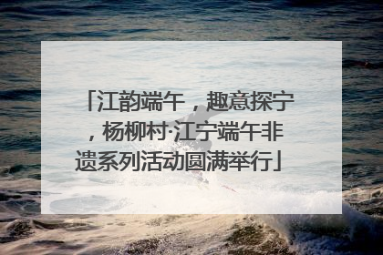 江韵端午，趣意探宁，杨柳村·江宁端午非遗系列活动圆满举行