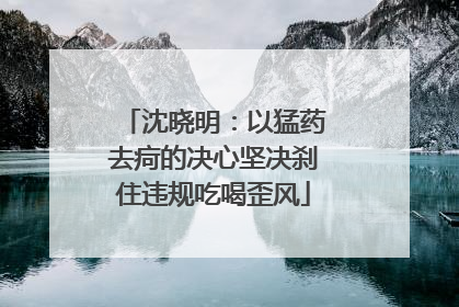 沈晓明：以猛药去疴的决心坚决刹住违规吃喝歪风