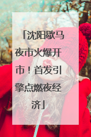 沈阳歇马夜市火爆开市！首发引擎点燃夜经济
