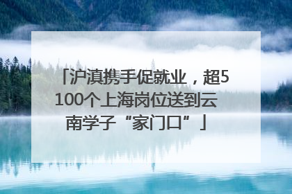 沪滇携手促就业，超5100个上海岗位送到云南学子“家门口”