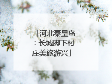 河北秦皇岛：长城脚下村庄美旅游兴