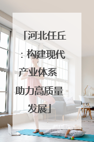 河北任丘：构建现代产业体系 助力高质量发展