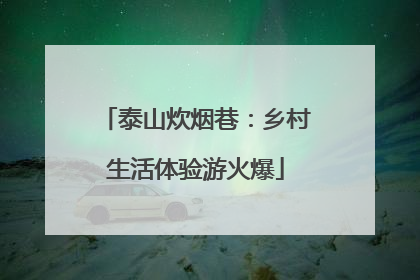 泰山炊烟巷：乡村生活体验游火爆