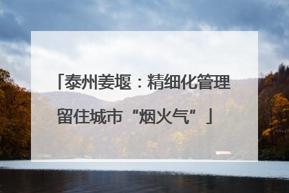 泰州姜堰：精细化管理留住城市“烟火气”