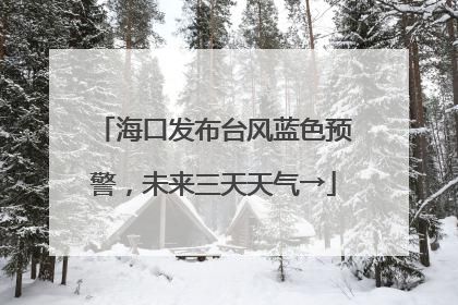 海口发布台风蓝色预警，未来三天天气→