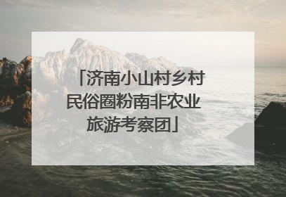 济南小山村乡村民俗圈粉南非农业旅游考察团