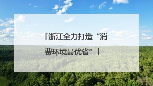 浙江全力打造“消费环境最优省”