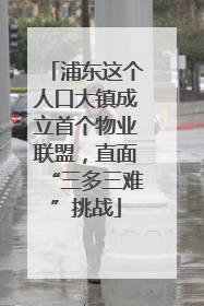 浦东这个人口大镇成立首个物业联盟，直面“三多三难”挑战