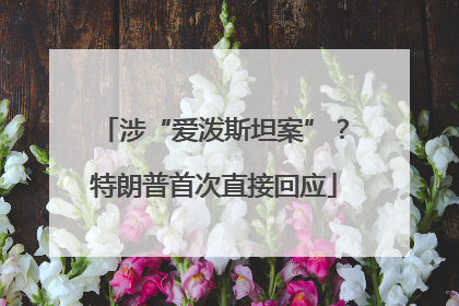 涉“爱泼斯坦案”？特朗普首次直接回应