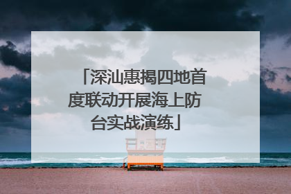 深汕惠揭四地首度联动开展海上防台实战演练