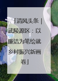 清风头条｜武陵源区：以廉洁为笔绘就乡村振兴新画卷
