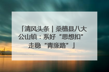 清风头条｜桑植县八大公山镇：系好“思想扣” 走稳“青廉路”