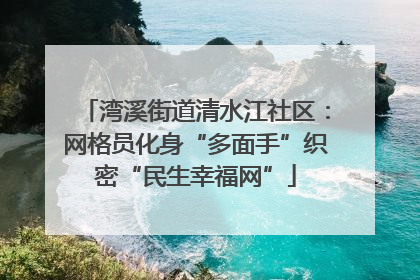 湾溪街道清水江社区：网格员化身“多面手”织密“民生幸福网”
