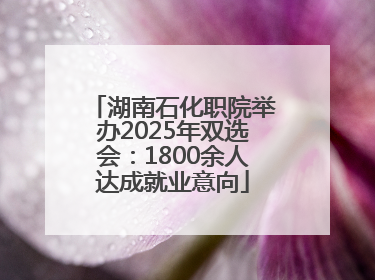 湖南石化职院举办2025年双选会：1800余人达成就业意向