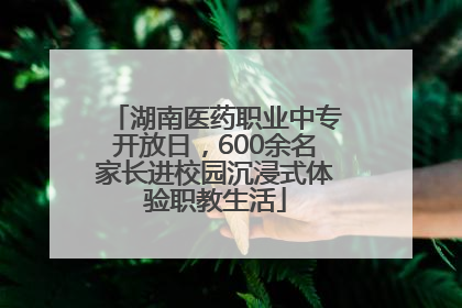 湖南医药职业中专开放日，600余名家长进校园沉浸式体验职教生活