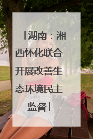 湖南：湘西怀化联合开展改善生态环境民主监督