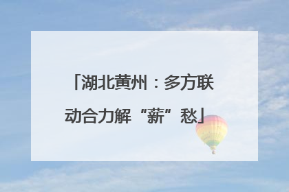 湖北黄州：多方联动合力解“薪”愁