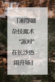湘鄂赣杂技魔术“派对”在长沙热闹开场