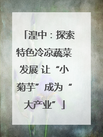 湟中：探索特色冷凉蔬菜发展 让“小菊芋”成为“大产业”