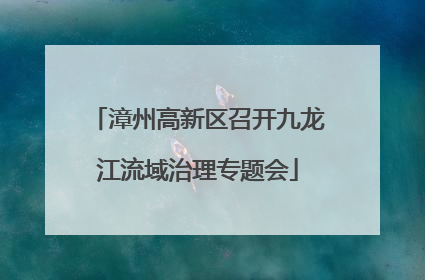 漳州高新区召开九龙江流域治理专题会