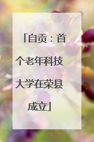 自贡：首个老年科技大学在荣县成立