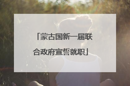 蒙古国新一届联合政府宣誓就职
