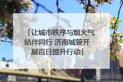 让城市秩序与烟火气结伴同行 济南城管开展百日提升行动