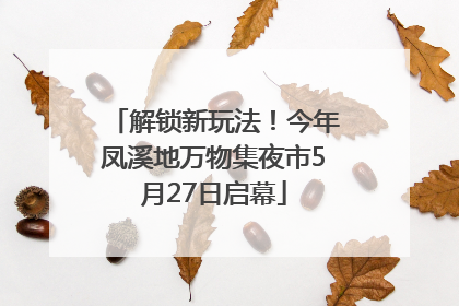 解锁新玩法！今年凤溪地万物集夜市5月27日启幕