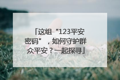 这组“123平安密码”，如何守护群众平安？一起探寻
