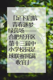 足下启航 青春逐梦绿茵场——合肥经开区第十三届中小学校园足球联赛圆满收官