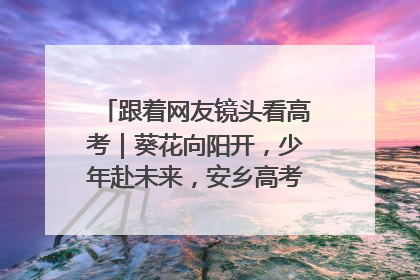 跟着网友镜头看高考｜葵花向阳开，少年赴未来，安乡高考首日的希望图景
