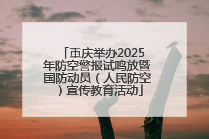 重庆举办2025年防空警报试鸣放暨国防动员（人民防空）宣传教育活动