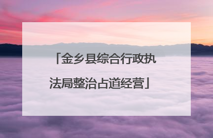 金乡县综合行政执法局整治占道经营