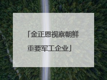 金正恩视察朝鲜重要军工企业
