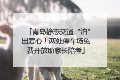 青岛静态交通“泊”出爱心！两处停车场免费开放助家长陪考