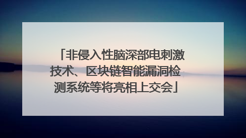 非侵入性脑深部电刺激技术、区块链智能漏洞检测系统等将亮相上交会