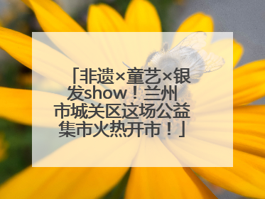 非遗×童艺×银发show！兰州市城关区这场公益集市火热开市！