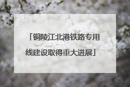 铜陵江北港铁路专用线建设取得重大进展